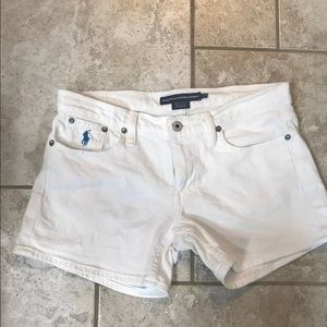 Ralph Lauren white jean shorts